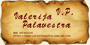Valerija Palavestra vizit kartica